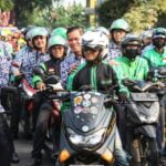 Wali Kota Serang bersama Ojek Online