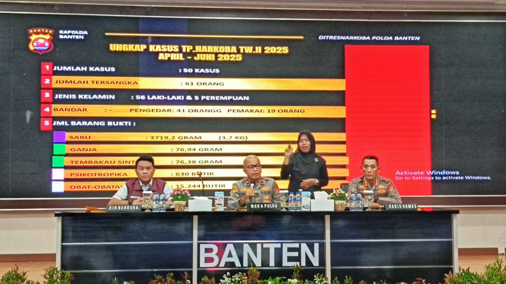 Konferensi Pers Polda Banten