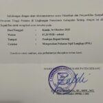 Surat edaran pelantikan
